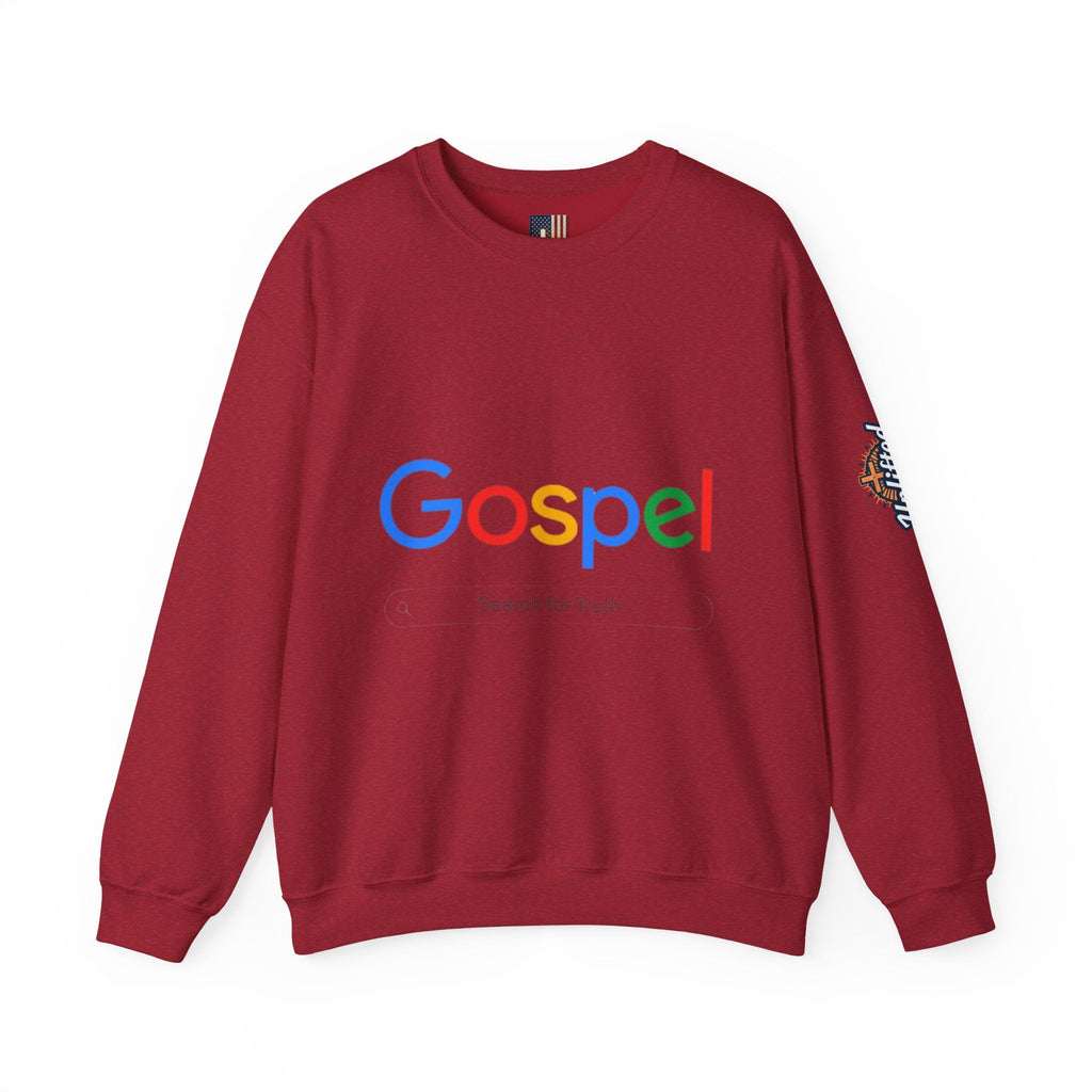 Gospel Graphic Sweatshirt — "Gospel" Colorful Logo Christian Sweatshirt Printify