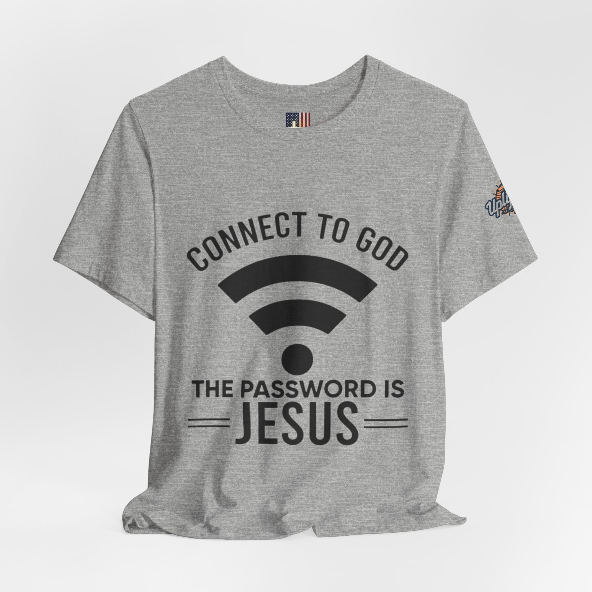 Connect to God T-shirt - WIFI Password is Jesus - Funny Christian Faith T-shirt Printify