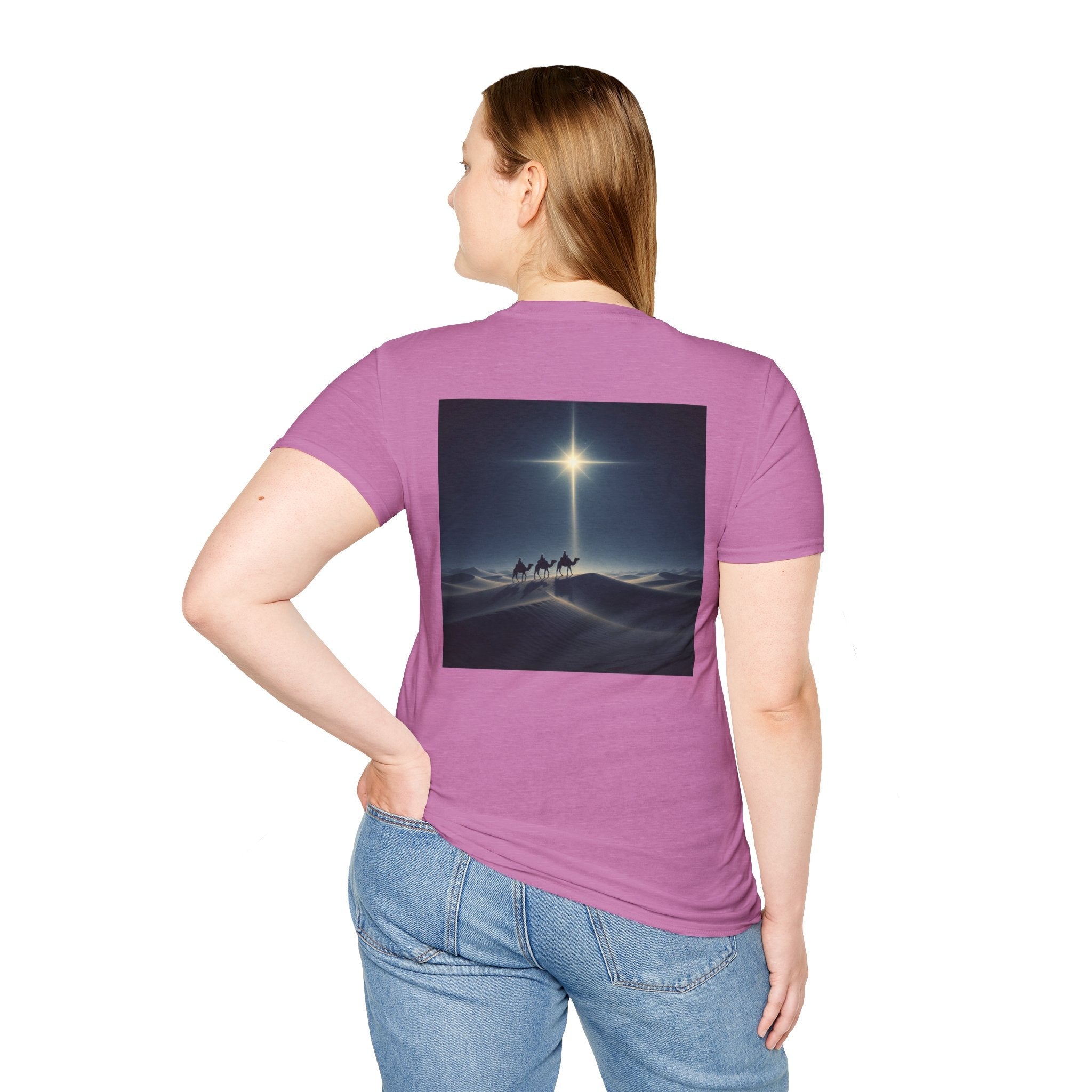 3 Wise Men T-shirt – Magi Camels Nativity Journey Christian Christmas T-shirt for Epiphany Faith & Holy Night Printify