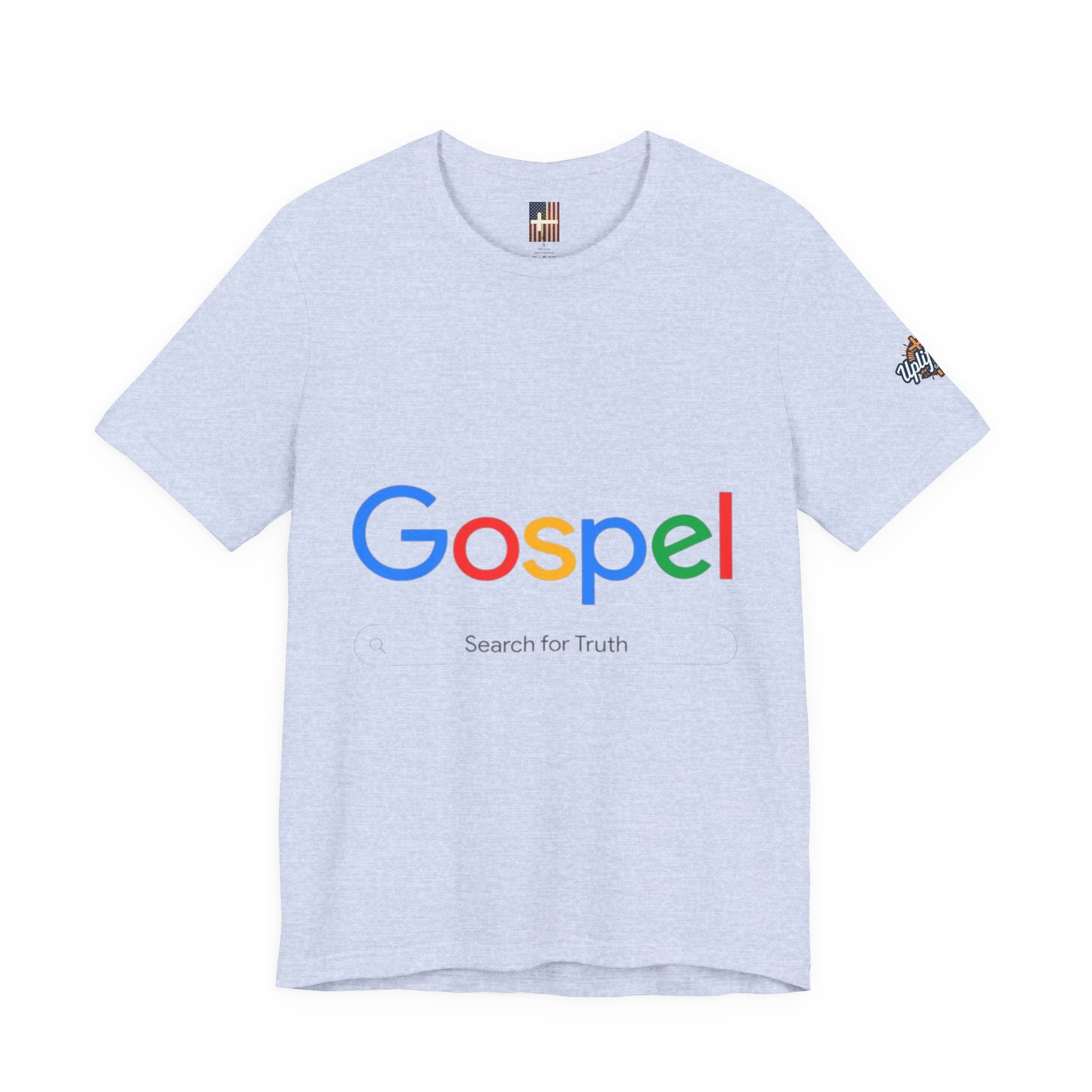 Gospel Graphic Tee — "Gospel" Colorful Logo Christian T-Shirt Printify