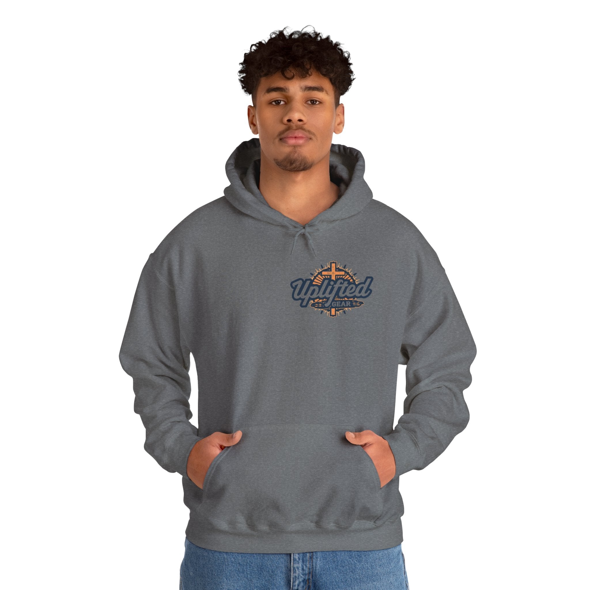 Strong and Courageous Hoodie – Joshua 1:9 Canine Pawprint Desert Christian Hoodie for Dog Lovers Printify