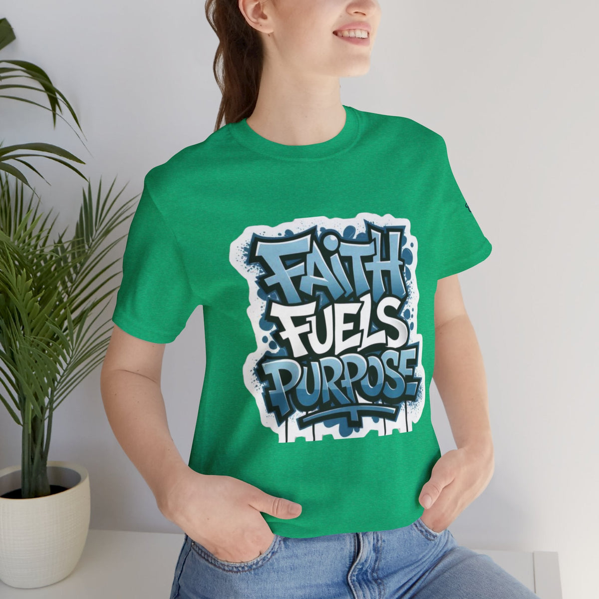 Faith Fuels Purpose T-shirt – Inspirational Christian T-shirt for Divine Drive & Unstoppable Belief Printify
