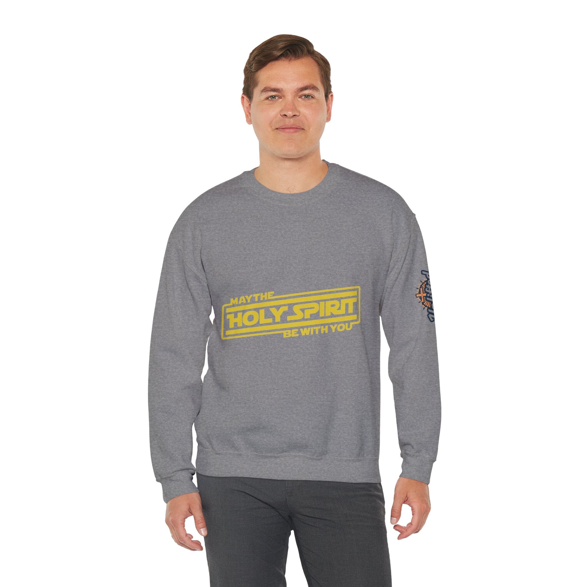 May the Holy Spirit Be With You Sweatshirt - Christian Star Wars Parody Sweatshirt Printify