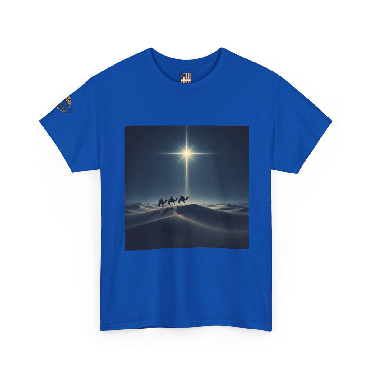 3 Wise Men T-shirt – Magi Camels Nativity Journey Christian Christmas T-shirt for Epiphany Faith & Holy Night Printify
