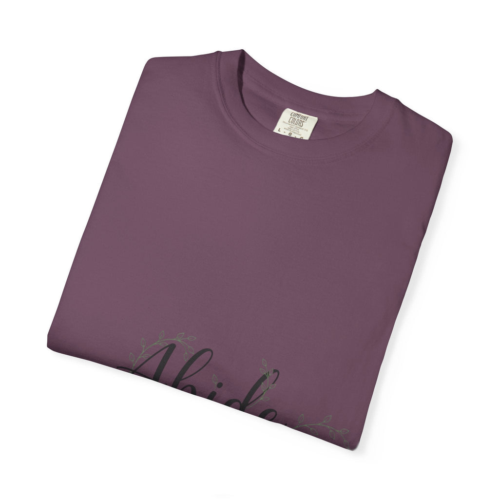 Abide in the Lord T-Shirt – Vine Design Christian Tee for Faithful Hearts Printify