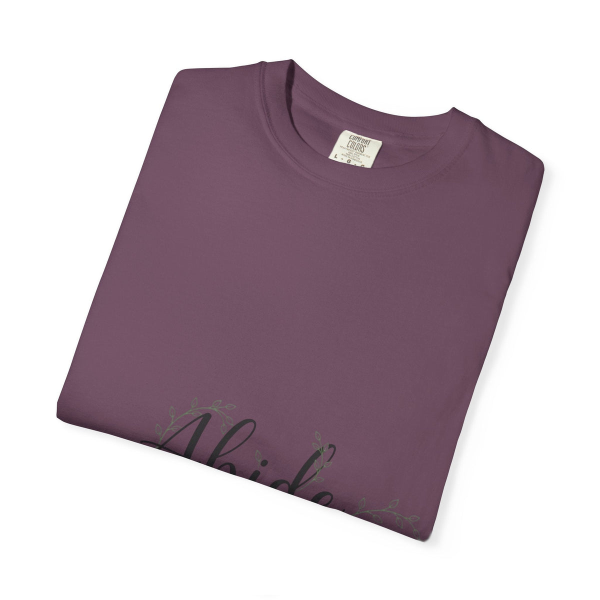 Abide in the Lord T-Shirt – Vine Design Christian Tee for Faithful Hearts Printify