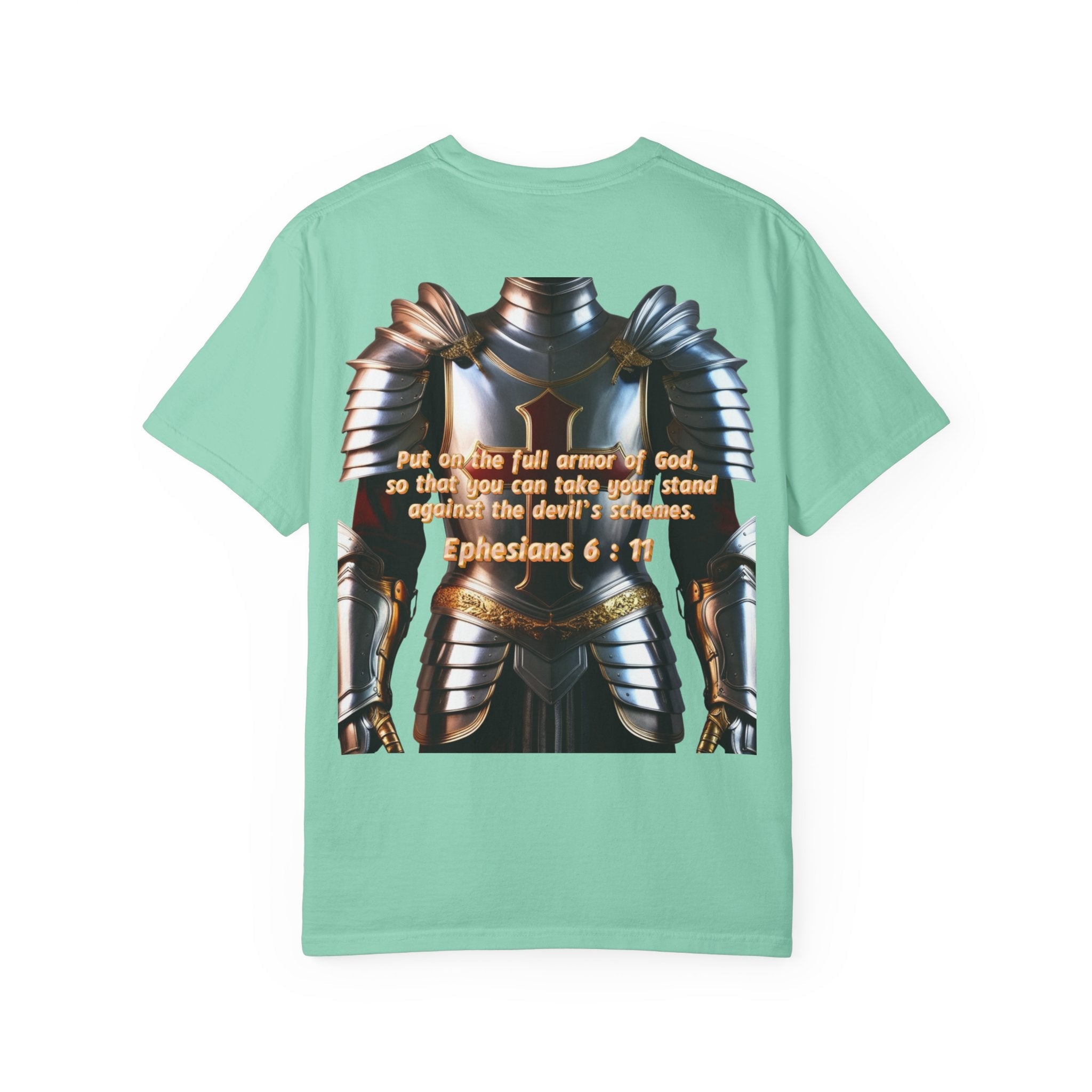 Religious Graphic Armor Of God Design - Unisex Garment-Dyed T-shirt Printify