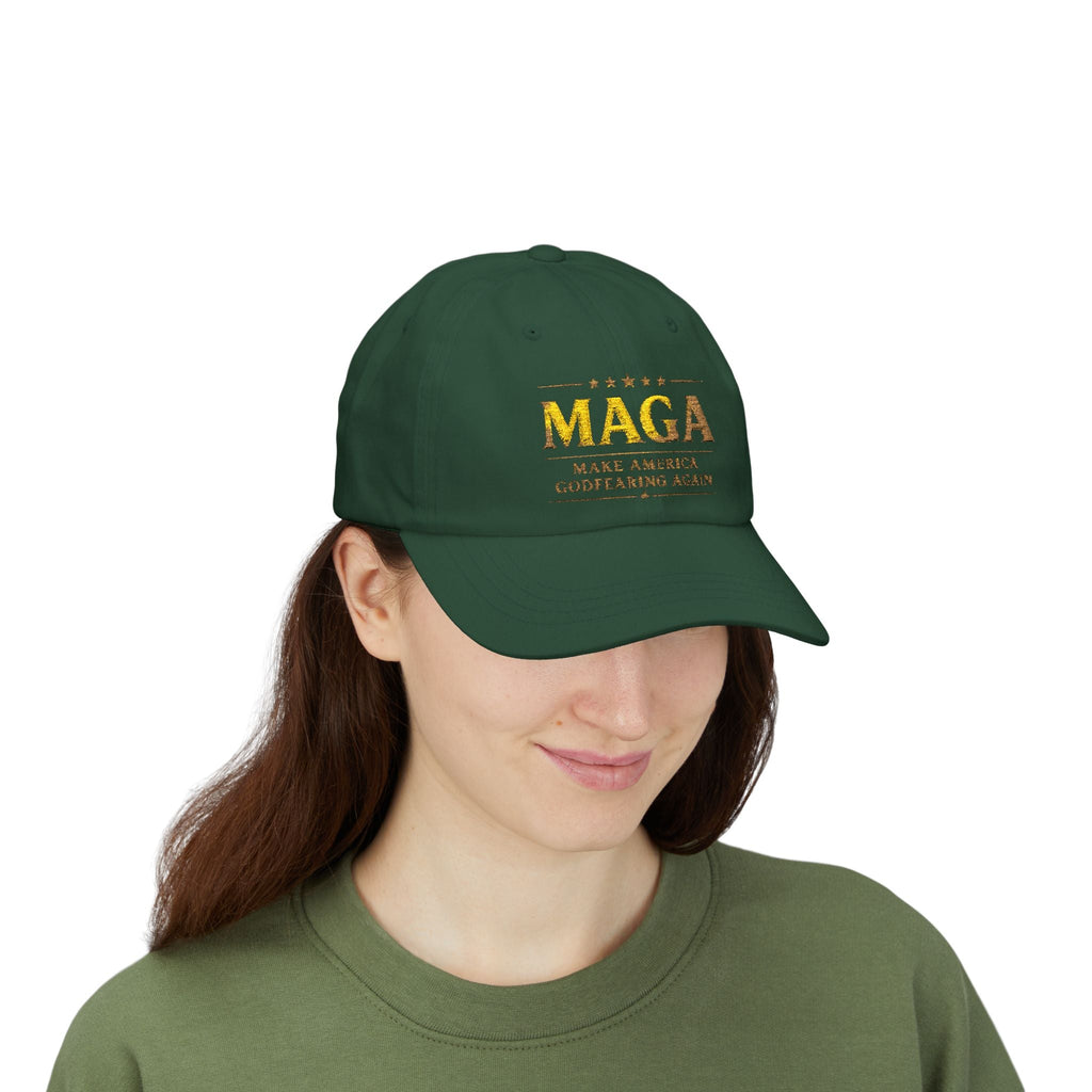 Dad Cap — "MAGA: Make America Godfearing Again" Embroidered Hat Printify