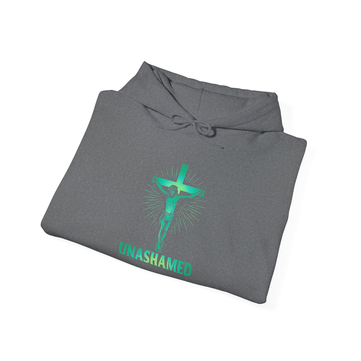 Unashamed Hoodie – Romans 1:16 Crucifixion Christian Hoodie for Bold Unwavering Faith Printify