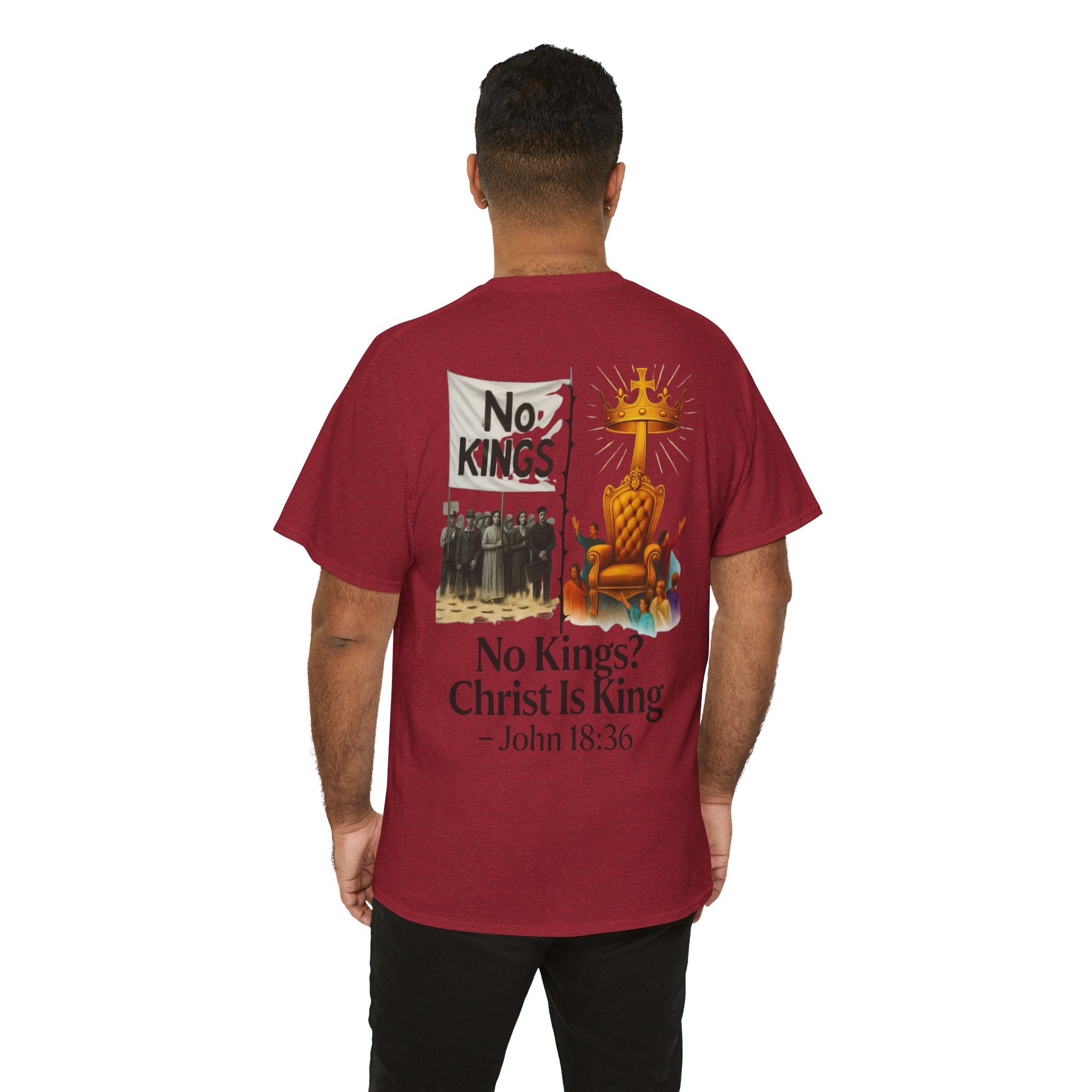 No Kings? Christ is King T-Shirt – Bold Christian Faith Tee for Devoted Believers Printify