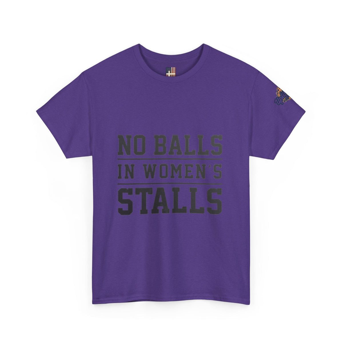 No Balls in Women's Stalls Retro Protest T-Shirt Printify
