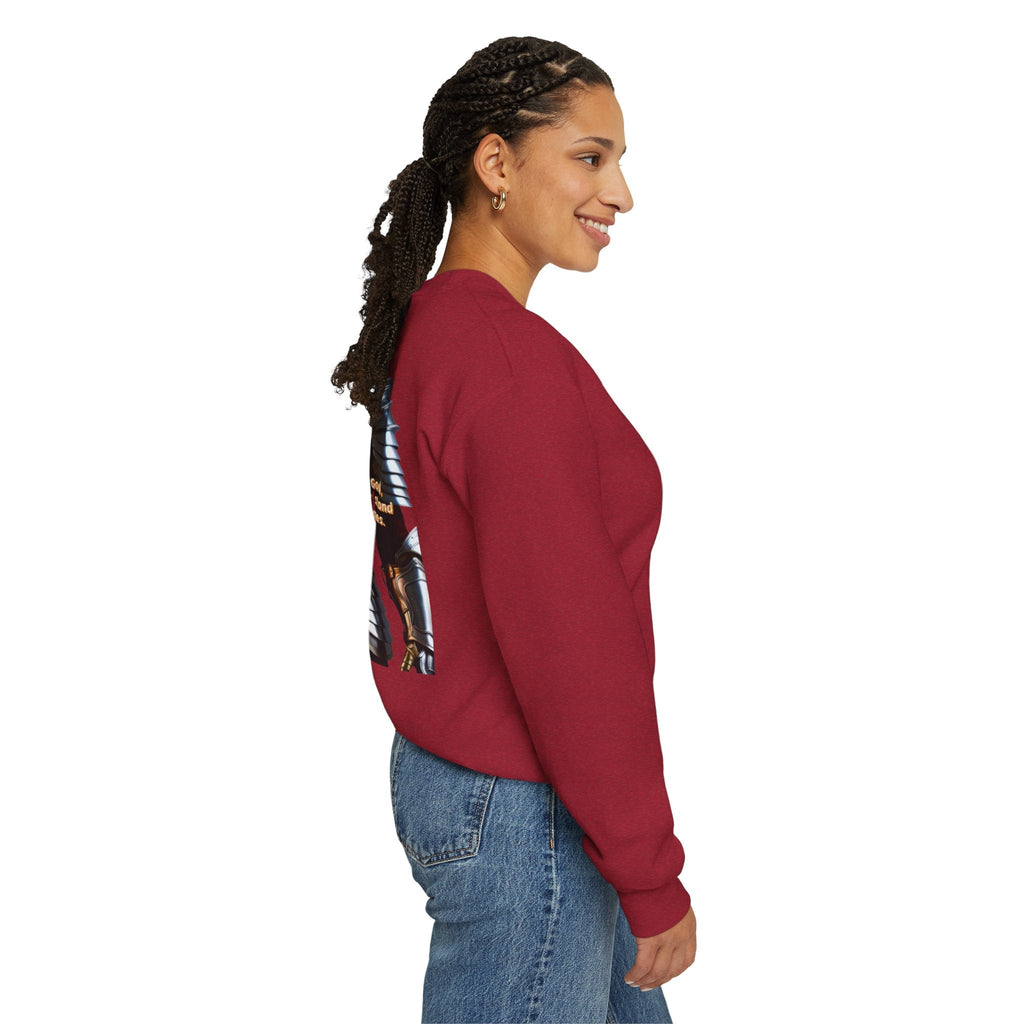 Religious Graphic Armor Of God Design - Unisex Heavy Blend™ Crewneck Sweatshirt Printify