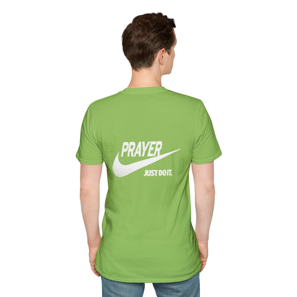 Prayer Just Do It T-shirt - Funny Christian Nike Parody T-shirt - Faith Gear Printify
