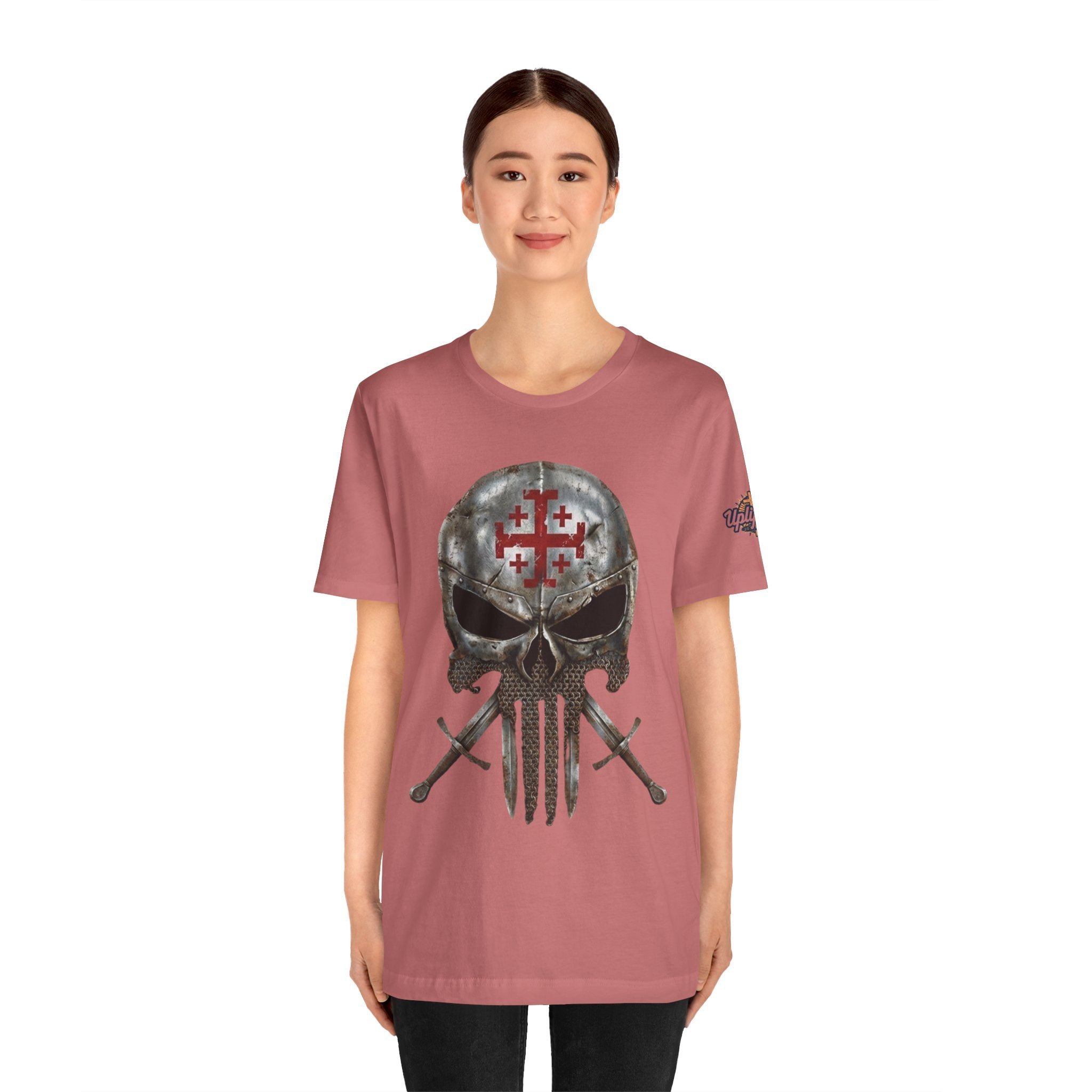 Crusader Knight Christian Skull T-shirt - Warrior Armor of God T-shirt Printify
