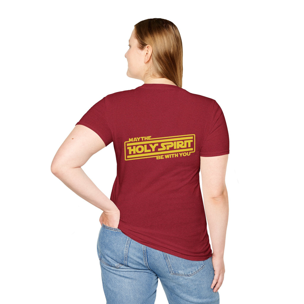 May the Holy Spirit Be With You T-shirt - Christian Star Wars Parody T-shirt Printify