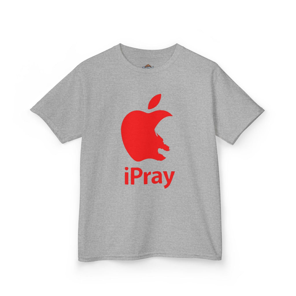 Kids Graphic Tee — Red iPray Logo Prayer Shirt for Children Printify