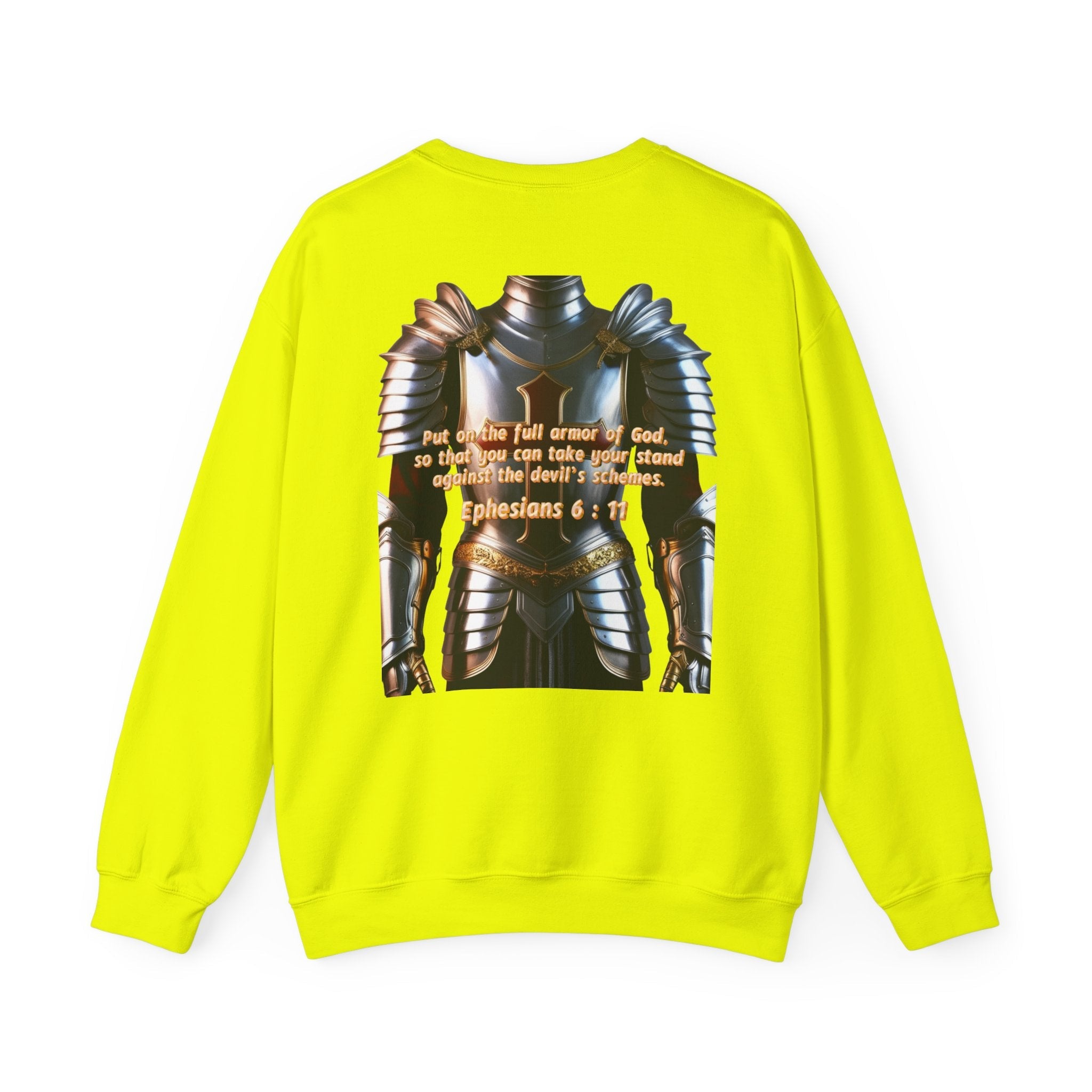 Religious Graphic Armor Of God Design - Unisex Heavy Blend™ Crewneck Sweatshirt Printify