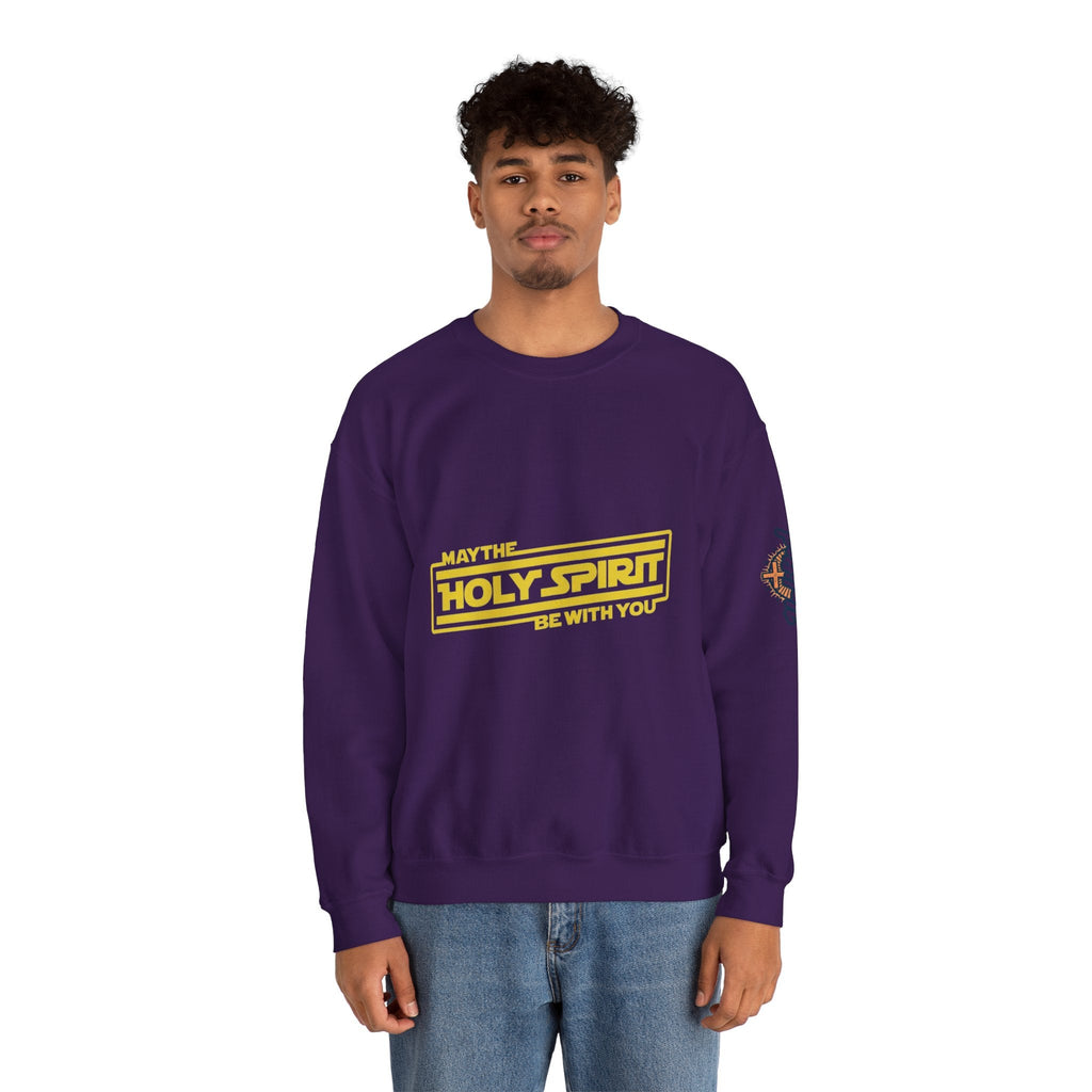 May the Holy Spirit Be With You Sweatshirt - Christian Star Wars Parody Sweatshirt Printify