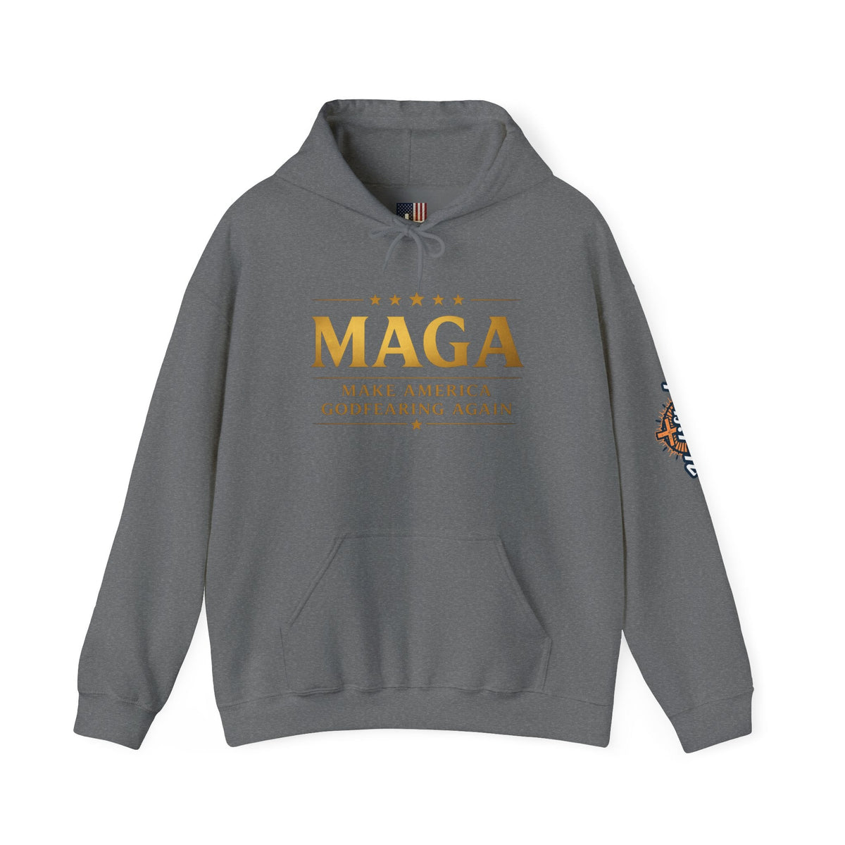 Hoodie - MAGA "Make America Godfearing Again" Political Graphic Hoodie Printify
