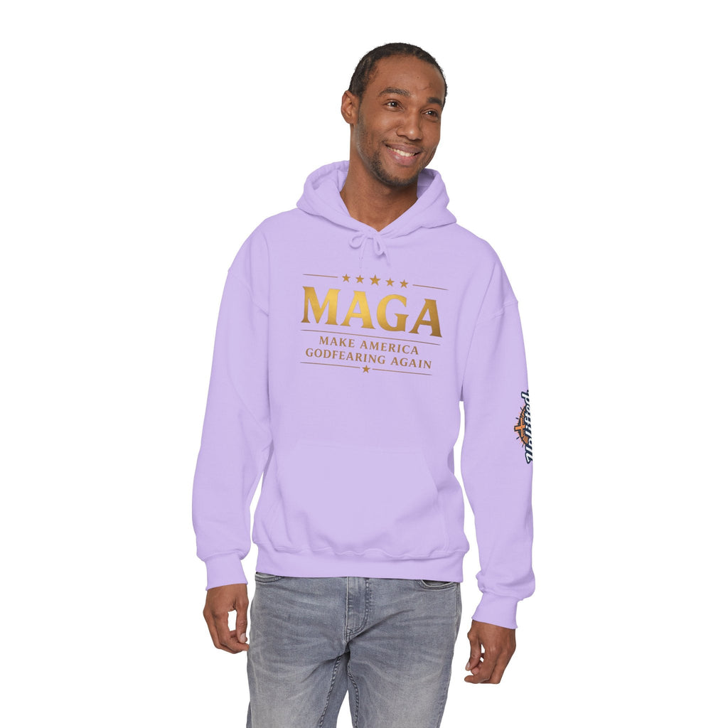 Hoodie - MAGA "Make America Godfearing Again" Political Graphic Hoodie Printify