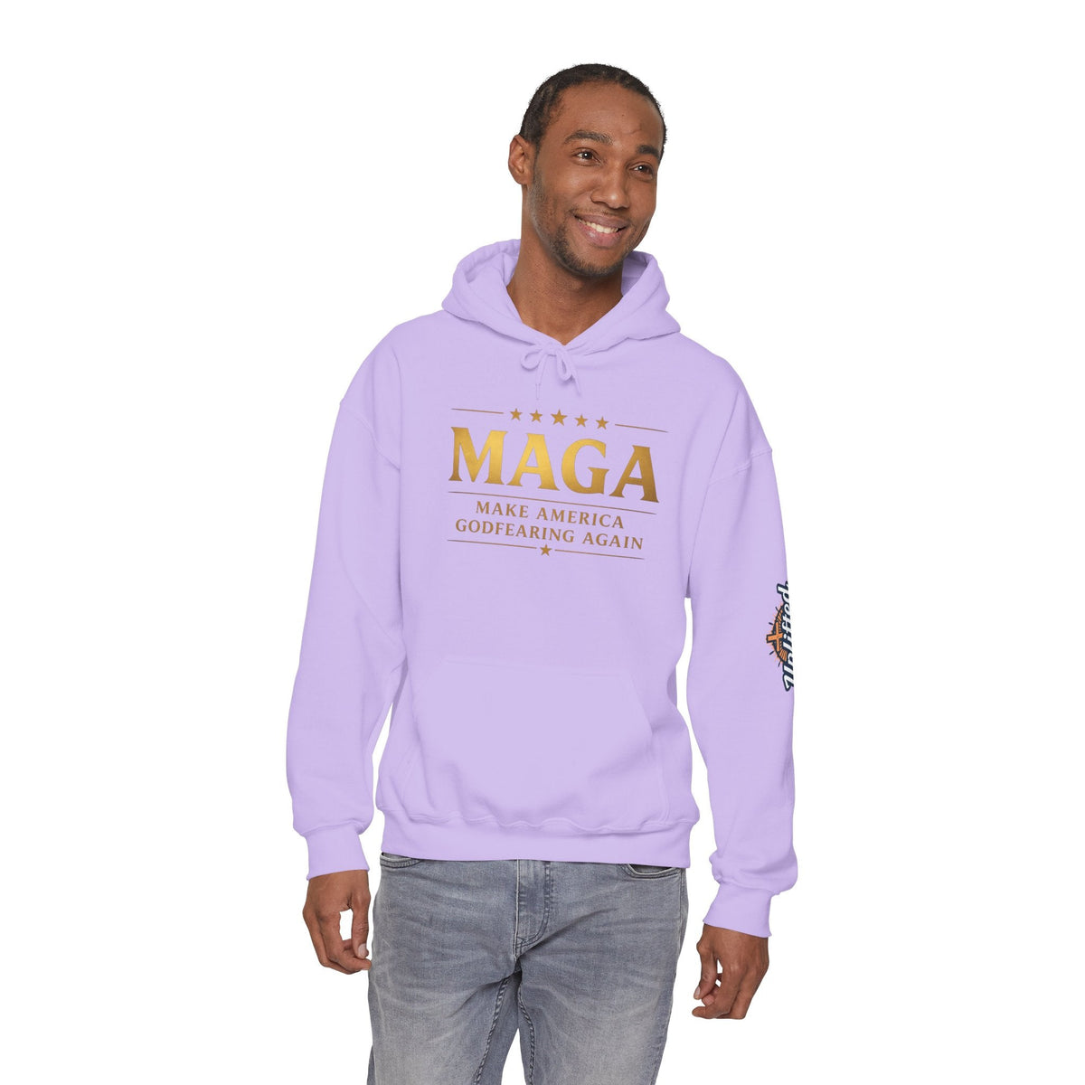 Hoodie - MAGA "Make America Godfearing Again" Political Graphic Hoodie Printify
