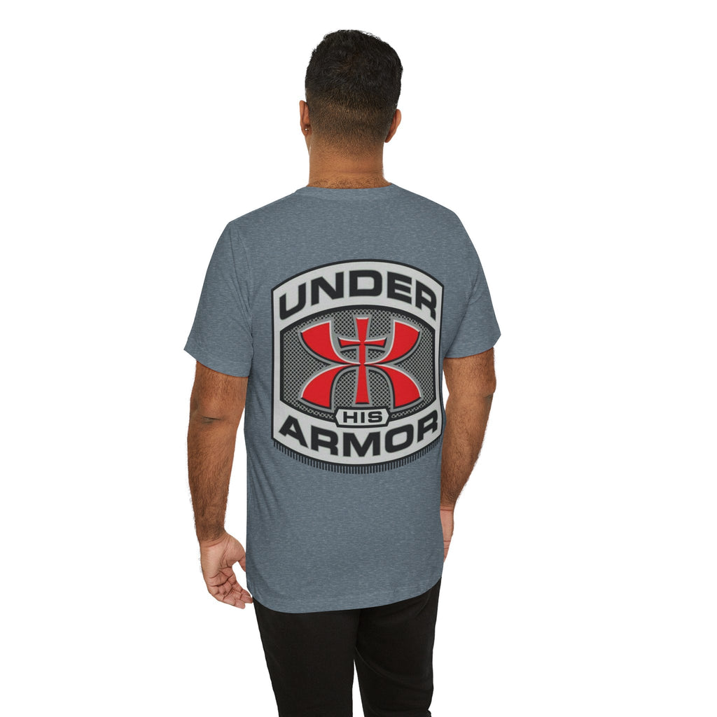 Under HIS Armor Christian T-Shirt — Faith-Inspired Under Armour Style Printify