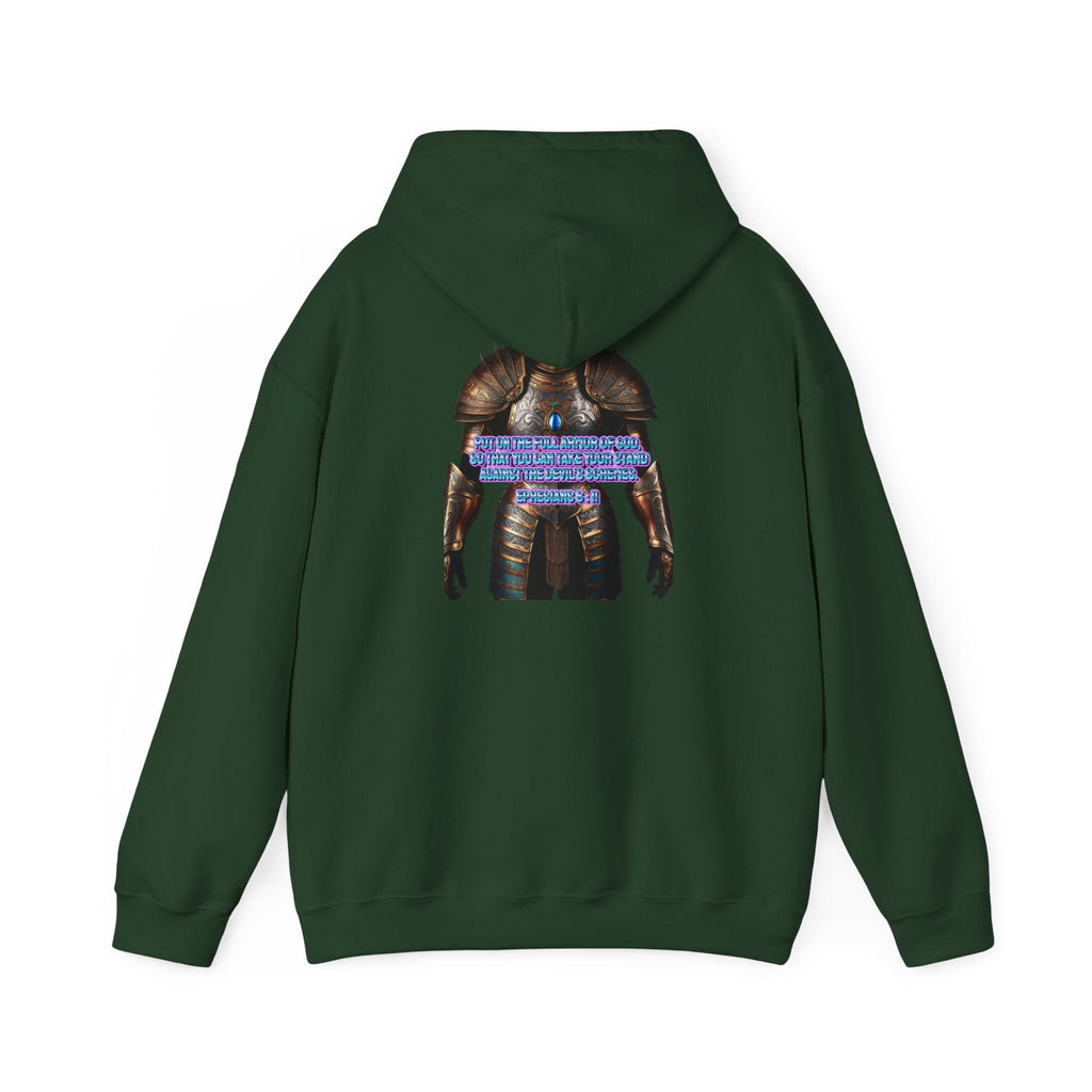 Religious Graphic Armor Of God Design - Unisex Heavy Blend™ Hooded Sweatshirt Printify