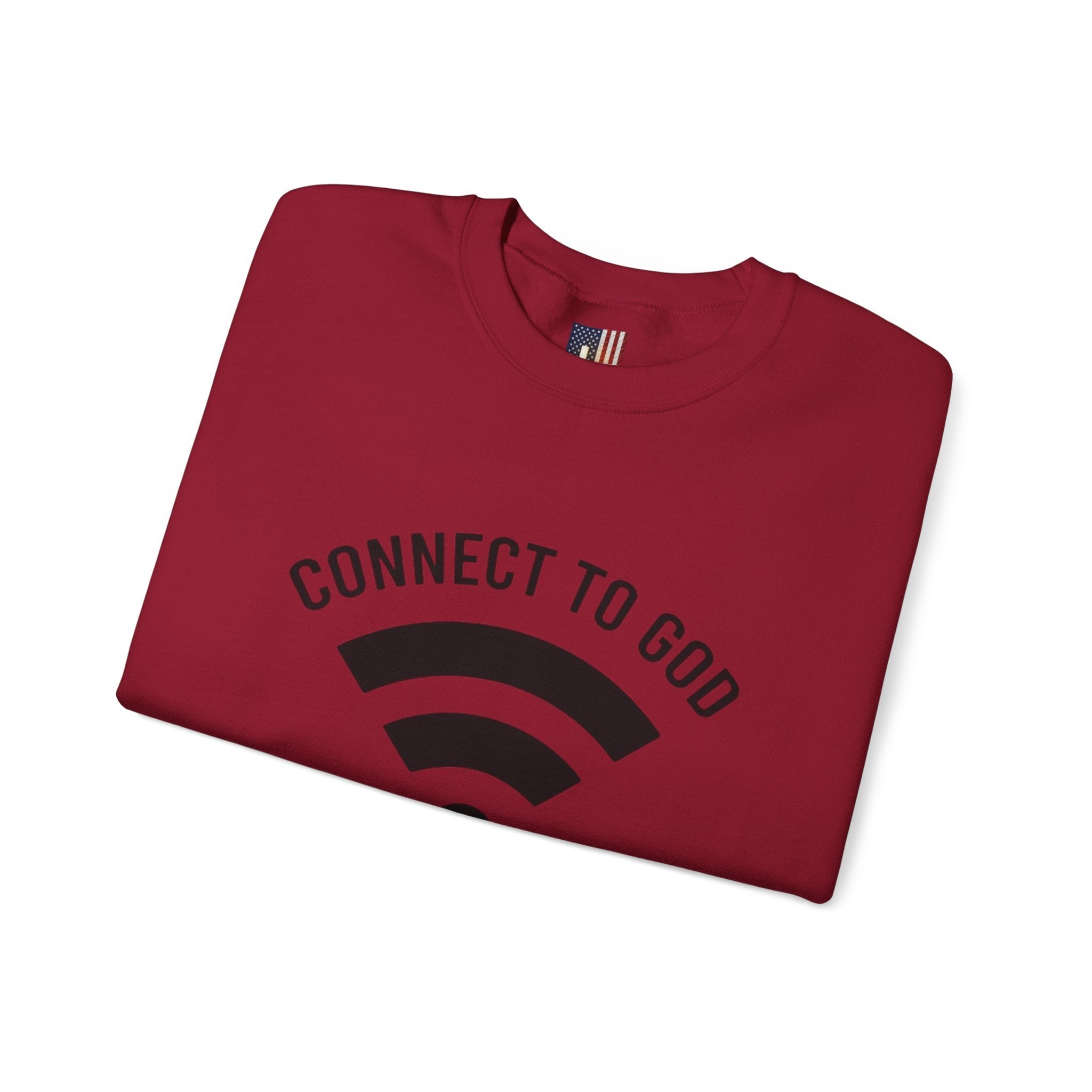 Connect to God Sweatshirt - WIFI Password is Jesus - Funny Christian Faith Sweatshirt Printify