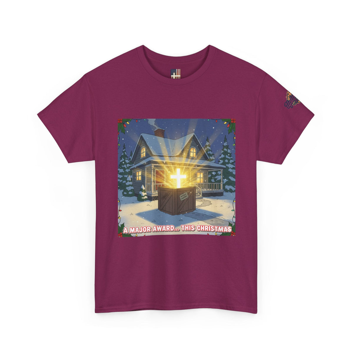 A Major Award This Christmas T-shirt – Fragile Leg Lamp Parody Cross Unboxing Christian T-shirt for Hilarious Faith & Holiday Glow Printify