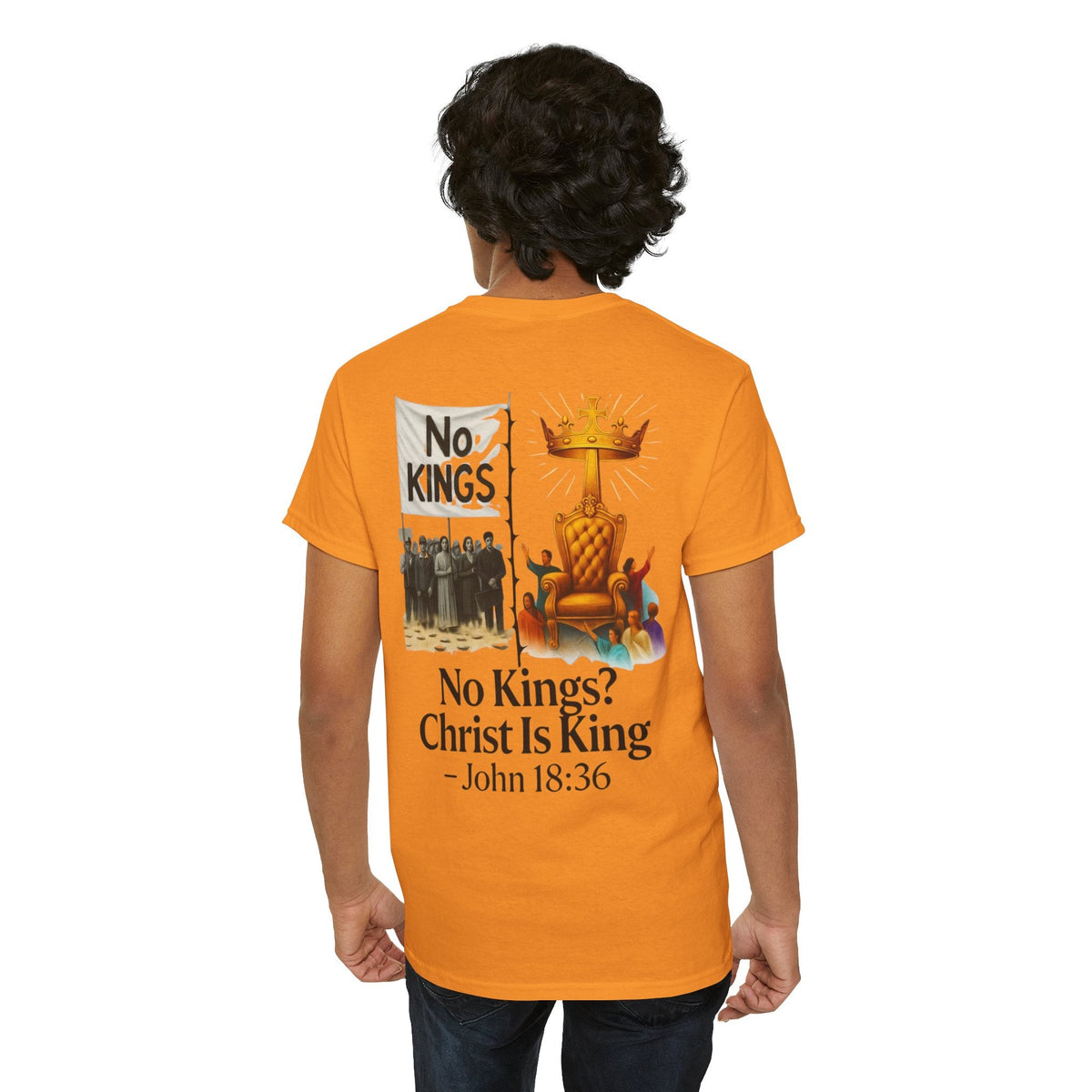 No Kings? Christ is King T-Shirt – Bold Christian Faith Tee for Devoted Believers Printify