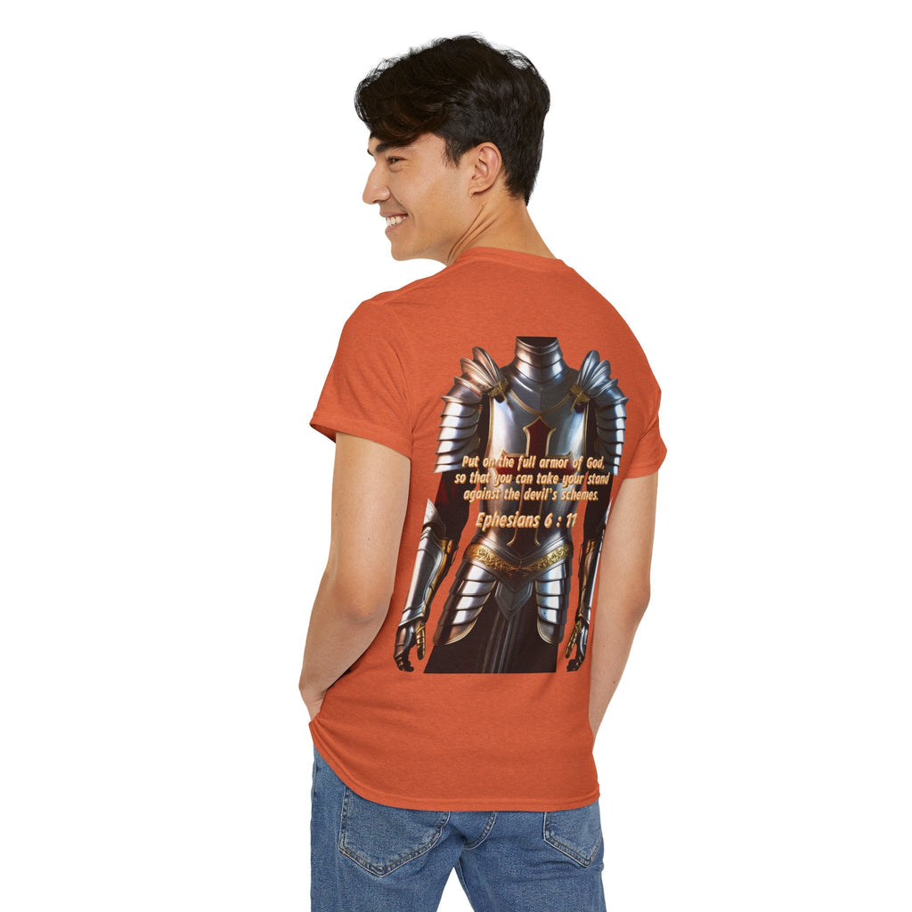 Religious Graphic Armor Of God Design - Unisex Heavy Cotton Tee Printify