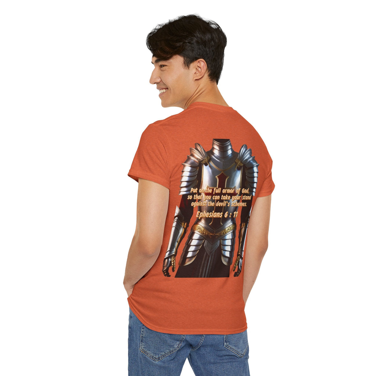 Religious Graphic Armor Of God Design - Unisex Heavy Cotton Tee Printify