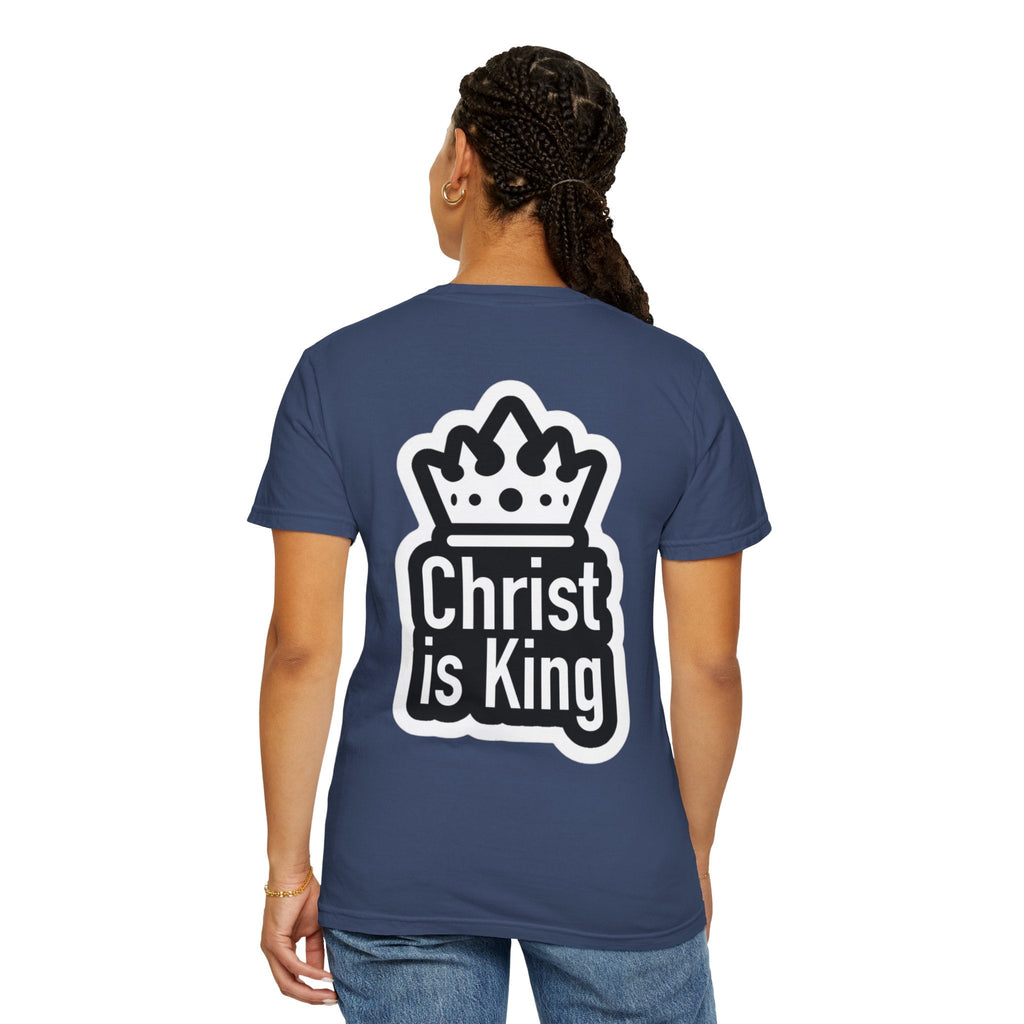 Christ is King T-Shirt – Bold Crown & Cross Christian Tee for Unashamed Faith Printify