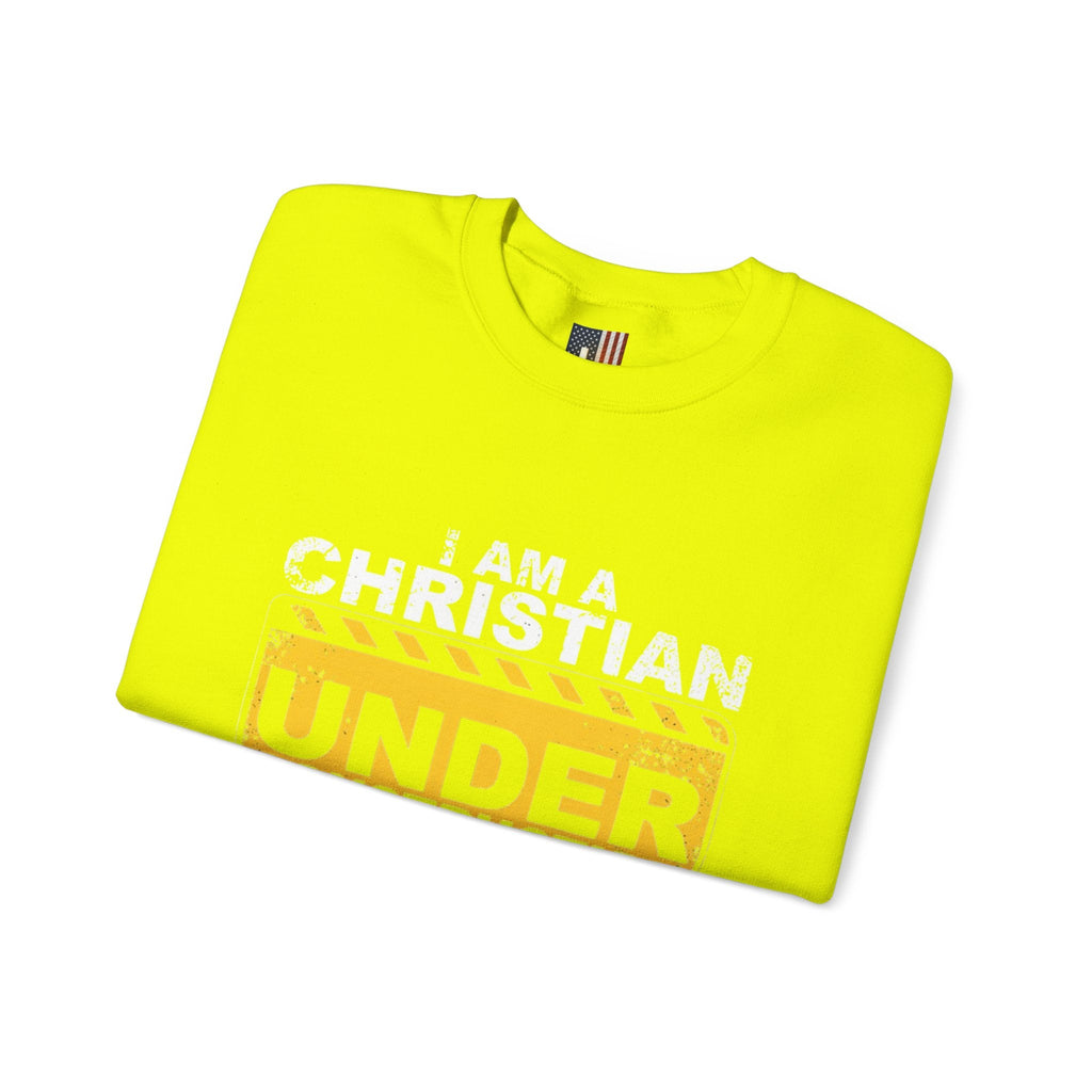 Christian Under Construction Sweatshirt | God Is Not Done With Me Yet Sweatshirt Printify