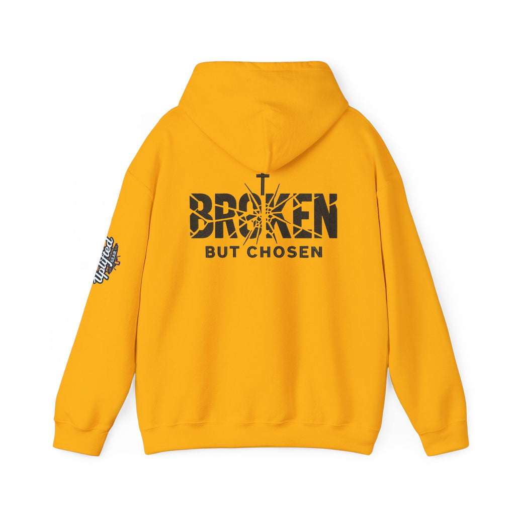 Broken But Chosen Hoodie — Christian Faith Graphic Sweatshirt Printify