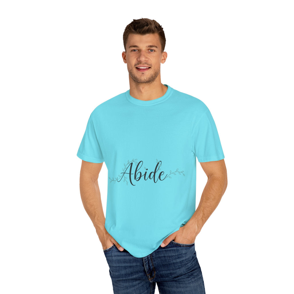 Abide in the Lord T-Shirt – Vine Design Christian Tee for Faithful Hearts Printify