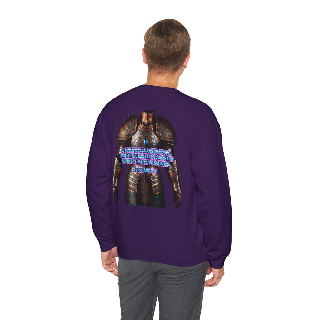Religious Graphic Armor Of God Design - Unisex Heavy Blend™ Crewneck Sweatshirt Printify