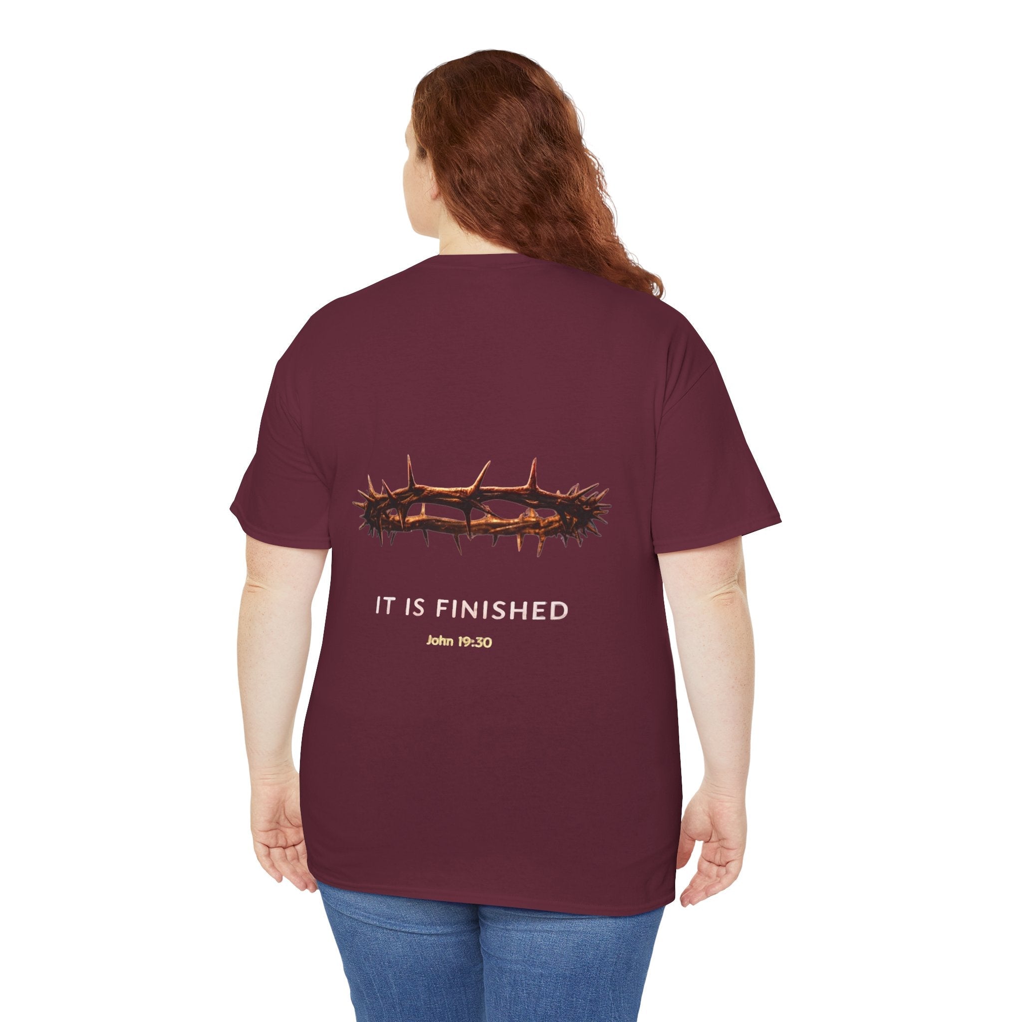 It Is Finished Crown of Thorns Tee — Christian John 19:30 Faith Shirt Printify