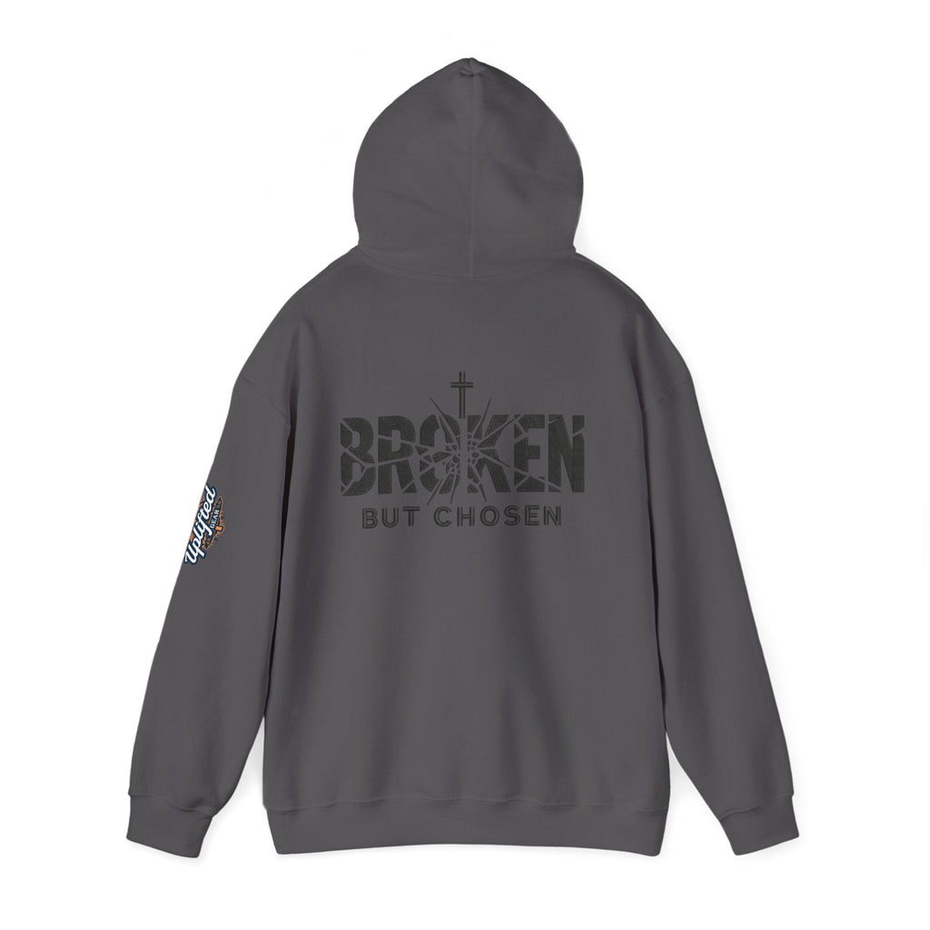 Broken But Chosen Hoodie — Christian Faith Graphic Sweatshirt Printify