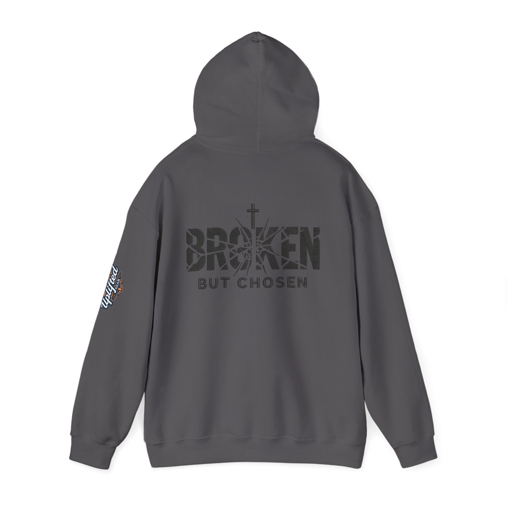 Broken But Chosen Hoodie — Christian Faith Graphic Sweatshirt Printify