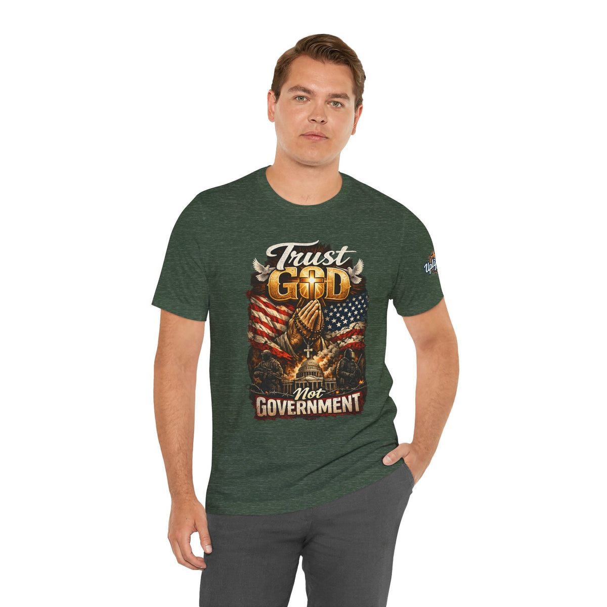Trust God Not Government T-Shirt — Vintage Patriotic Christian Tee Printify