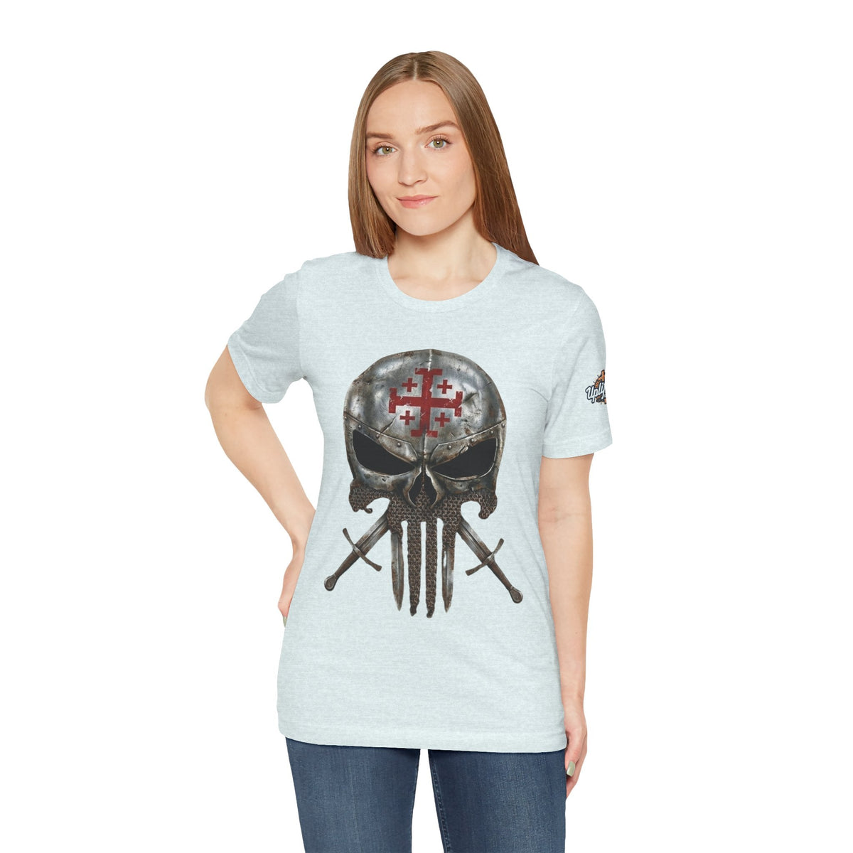 Crusader Knight Christian Skull T-shirt - Warrior Armor of God T-shirt Printify
