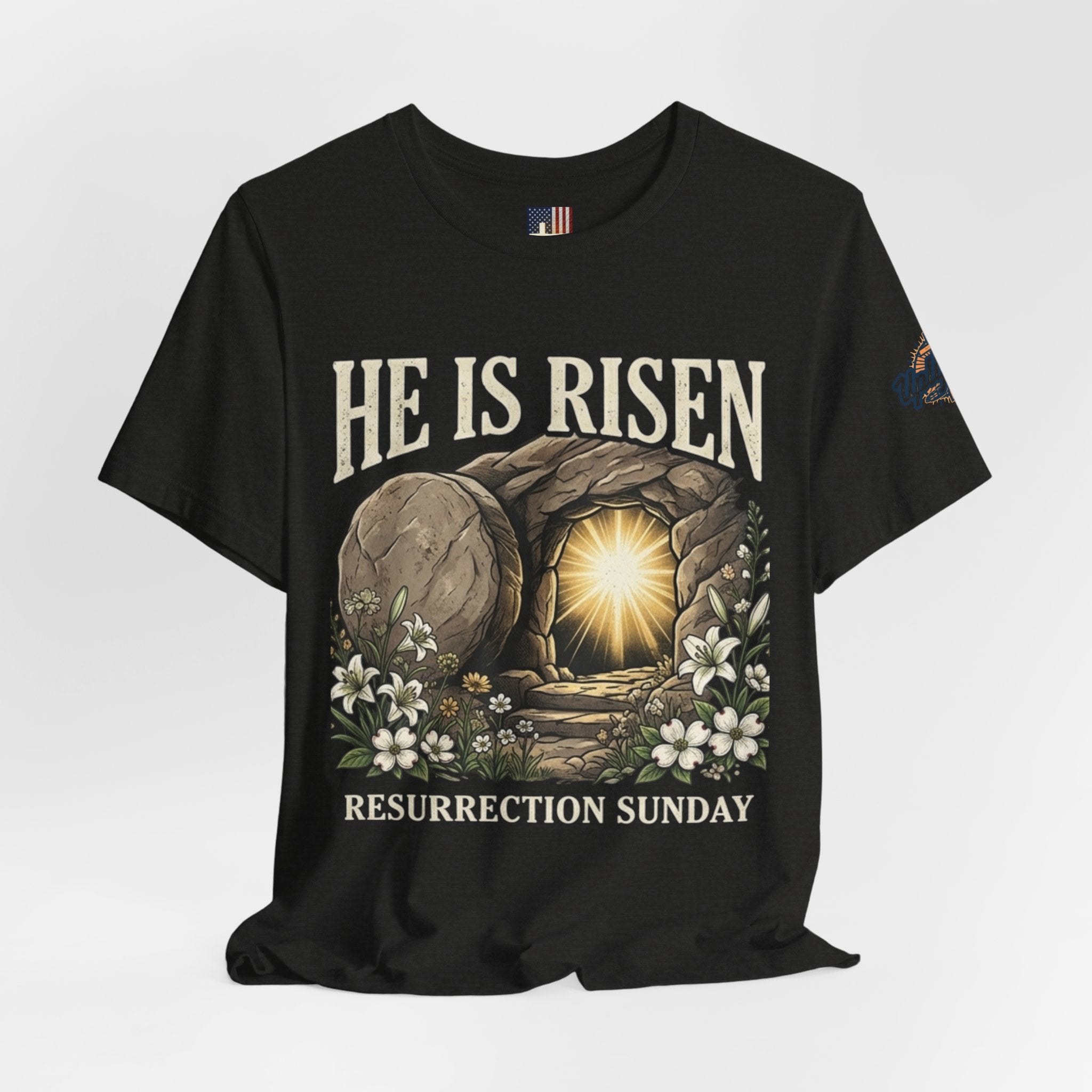 He Is Risen T-Shirt — Jesus Christ Resurrection Easter Tee Printify