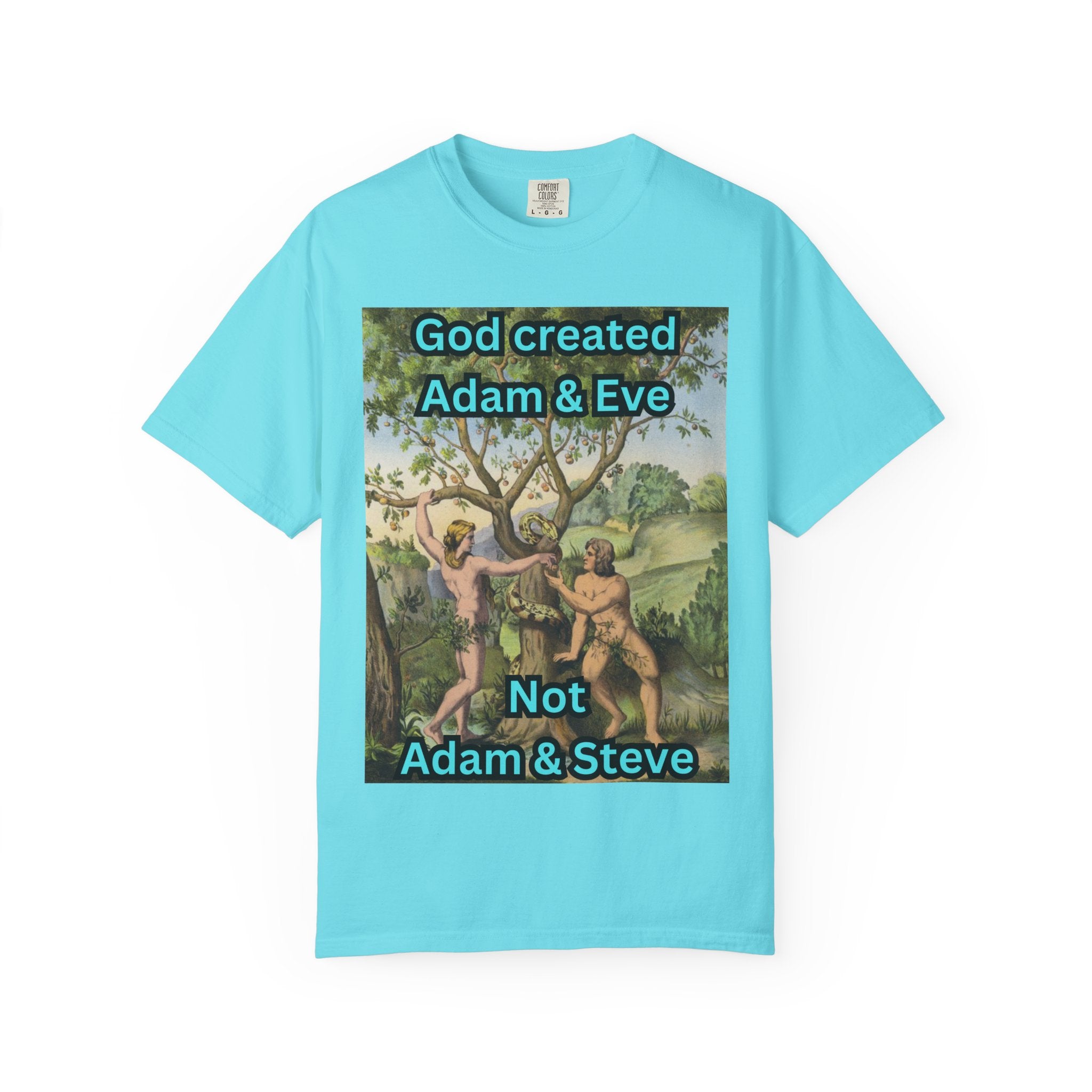God Created Adam and Eve T-Shirt – Biblical Truth Christian Tee for Bold Faith Printify