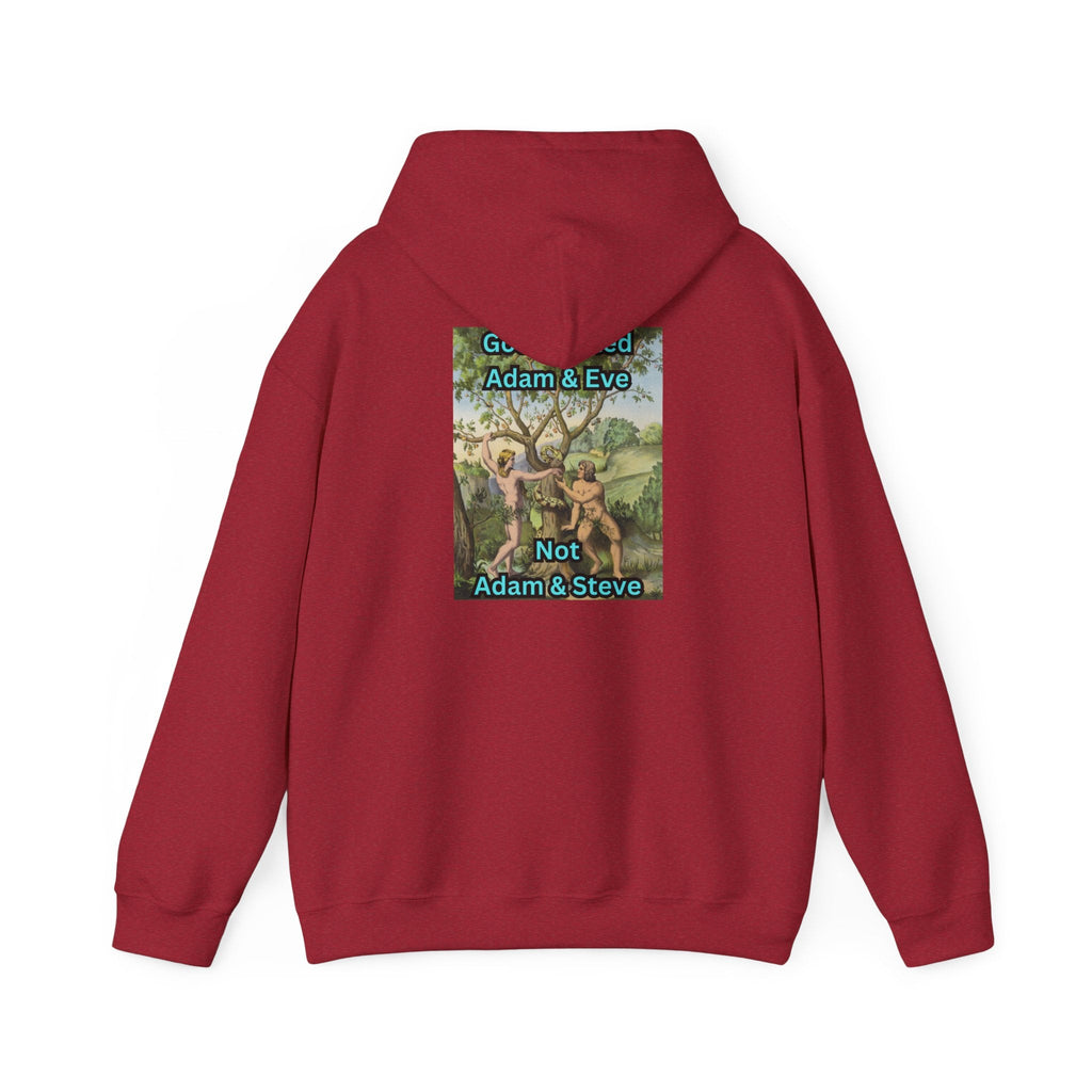 God Created Adam and Eve Hoodie – Biblical Truth Christian Hoodie for Unshakable Faith Printify