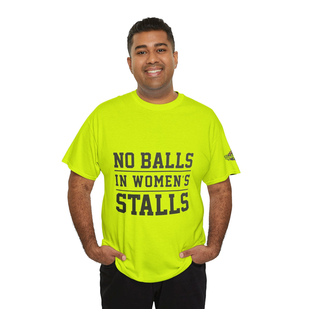 No Balls in Women's Stalls Retro Protest T-Shirt Printify