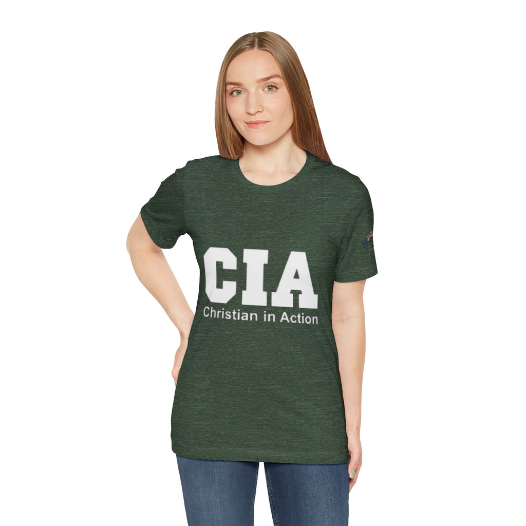 CIA Christian in Action T-shirt - Funny Faith Parody T-shirt - Mission Ready Apparel Printify
