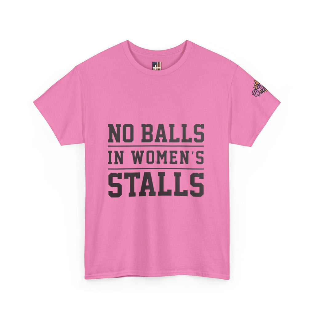 No Balls in Women's Stalls Retro Protest T-Shirt Printify