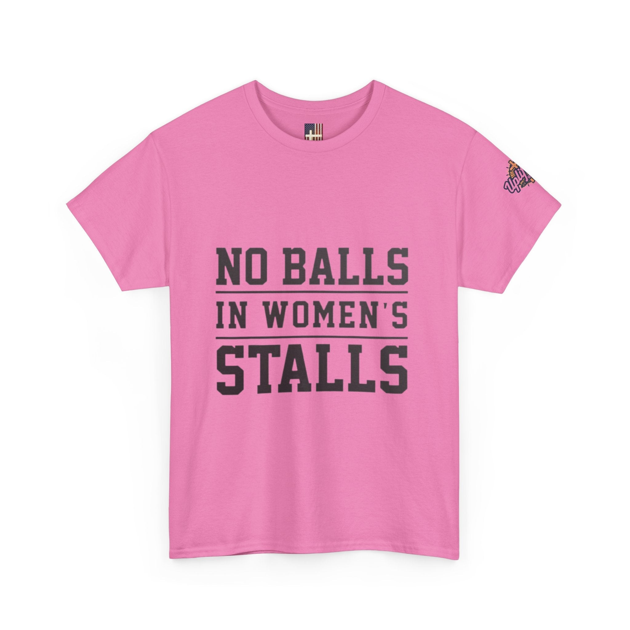 No Balls in Women's Stalls Retro Protest T-Shirt Printify