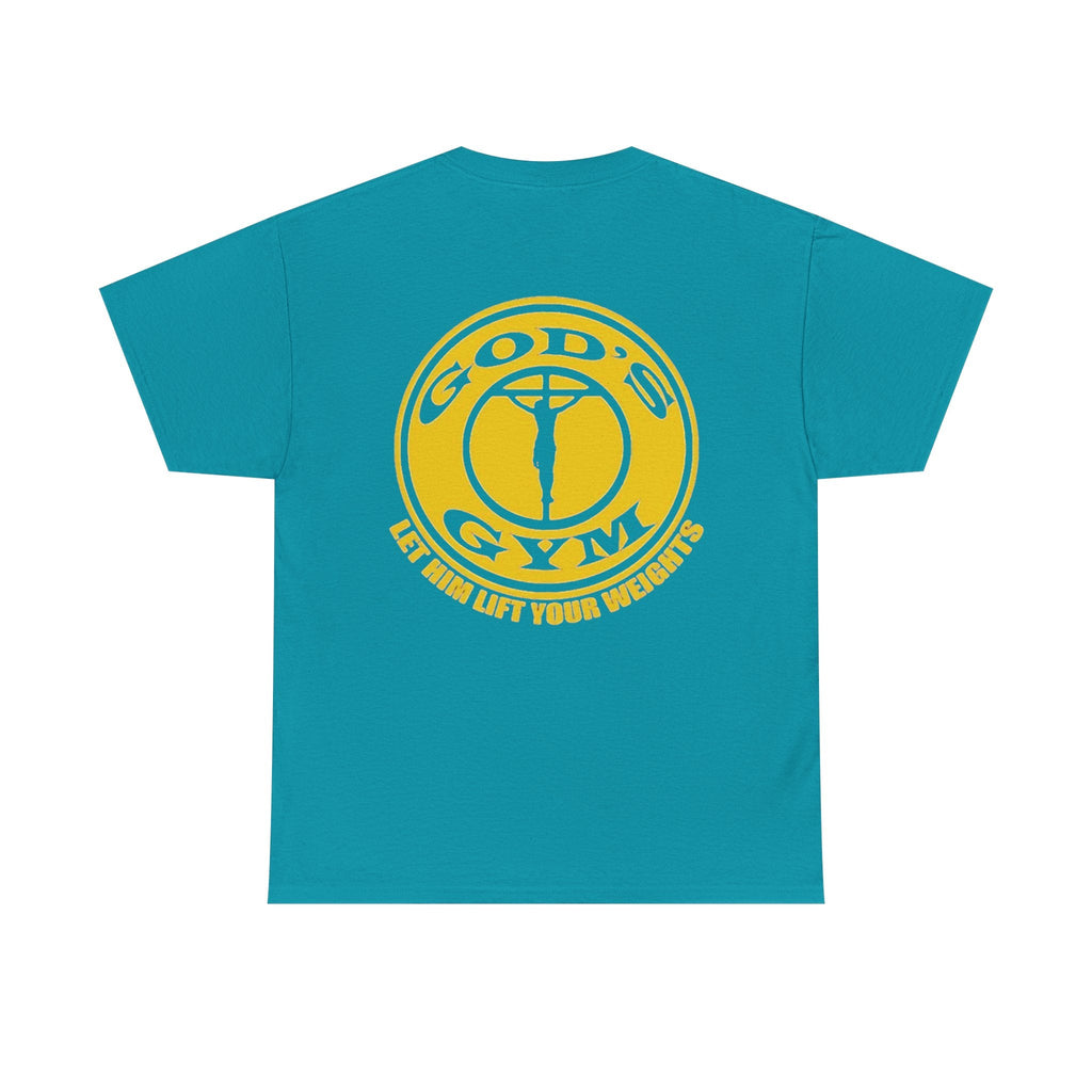 God's Gym T-Shirt — "Let Him Lift Your Weights" Christian Fitness Tee Printify